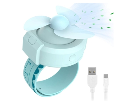 Mini Portátil USB Ventilador Desgaste no Pulso Pulseira de SiliconeRégua Po