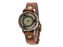 Reloj De Pulsera Informal De Aleación Para Mujer Ccq Con Diamantes De Imitación, Números Romanos Y Movimiento De Cuarzo (rojo)