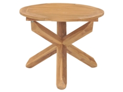 Mesa de comedor de jardín de madera maciza de teca Maison Exclusive Ø90x75 cm