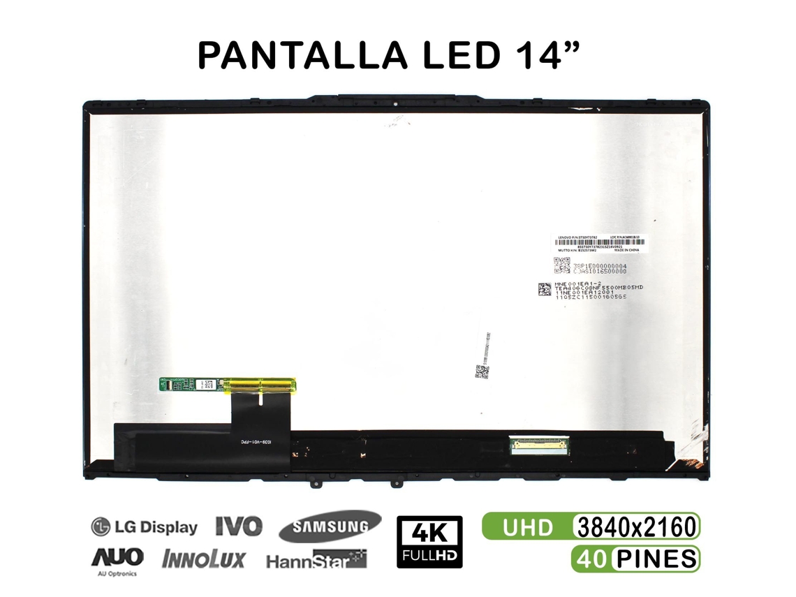 Monitor táctil LED Lenovo Yoga C940 14iil de 14" 4K con marco
