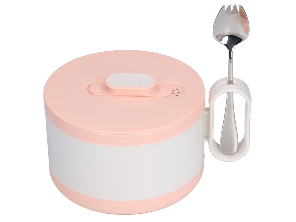 Tazón de fideos ramen de acero inoxidable con doble aislamiento, tazón de fideos instantáneos con tapa para trabajadores y estudiantes (Ro bowl)