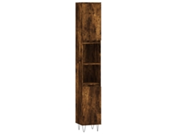 Maison Exclusive - Armario De Baño Madera Contrachapada Roble Ahumado 30x30x190 Cm