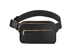 Bolsa De Cintura Para Hombres Y Mujeres, Mochila De Cintura Moda Con Correa Ajustable Impermeable (negro)