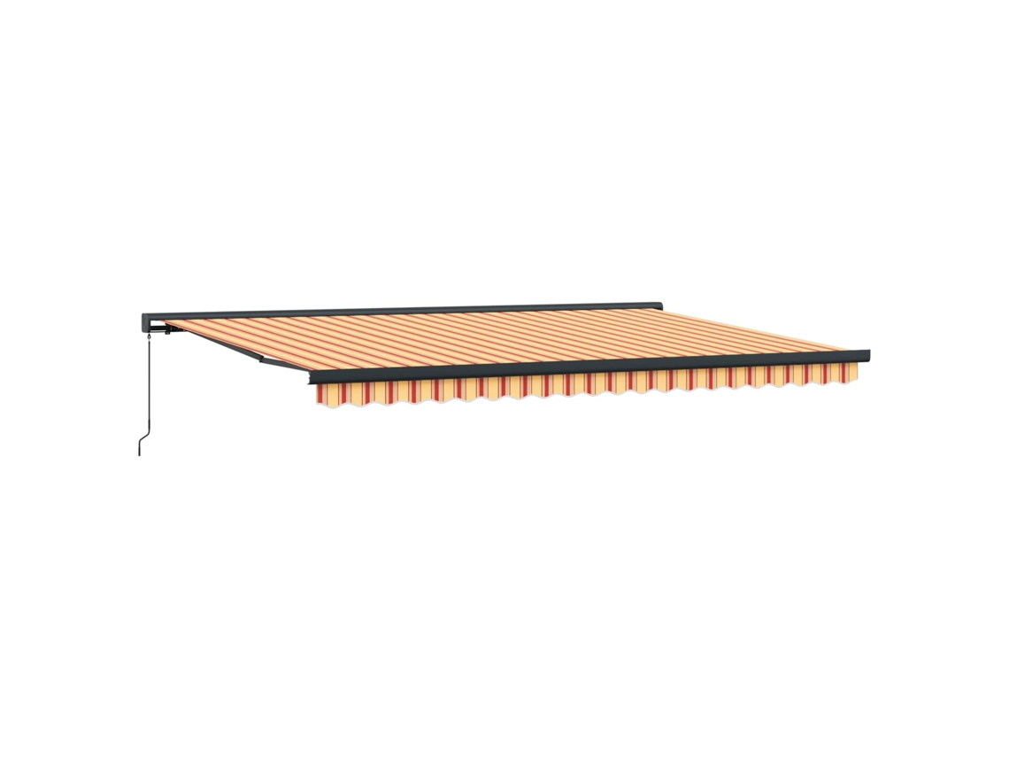 Maison Exclusive - Toldo Retráctil Amarillo Y Naranja 500 X 300 Cm Tela Y Metal