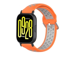 Correa para Xiaomi Redmi Watch 5 Active/Watch 5 Lite de 22 mm, silicona transpirable bicolor Digitallab (naranja y gris)