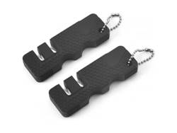 Afilador De Navajas De Bolsillo De 2 Piezas, Manual De 2 Pasos, Para Cuchillos De Hoja Recta Y Dentada, Afilado Rápido De Hojas.