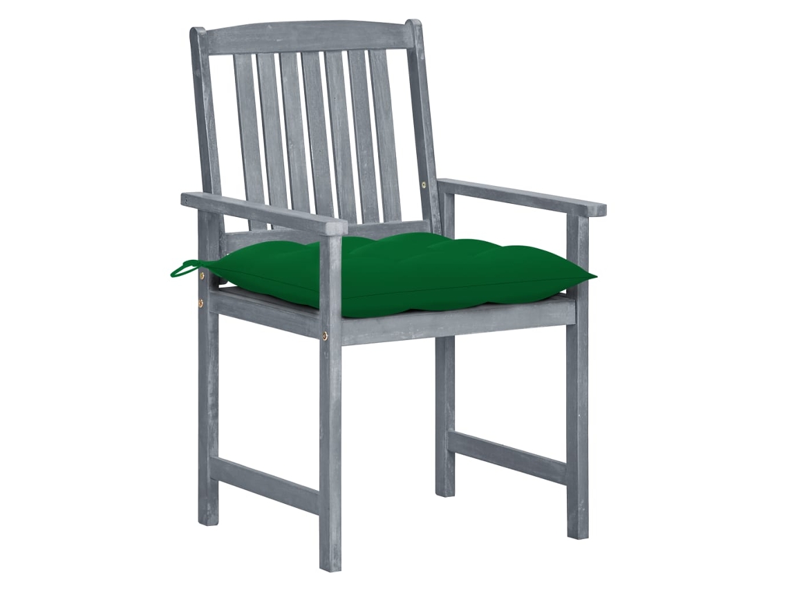 Maison Exclusive - Sillas De Jardín Con Cojines 8 Uds Madera Maciza De Acacia Gris