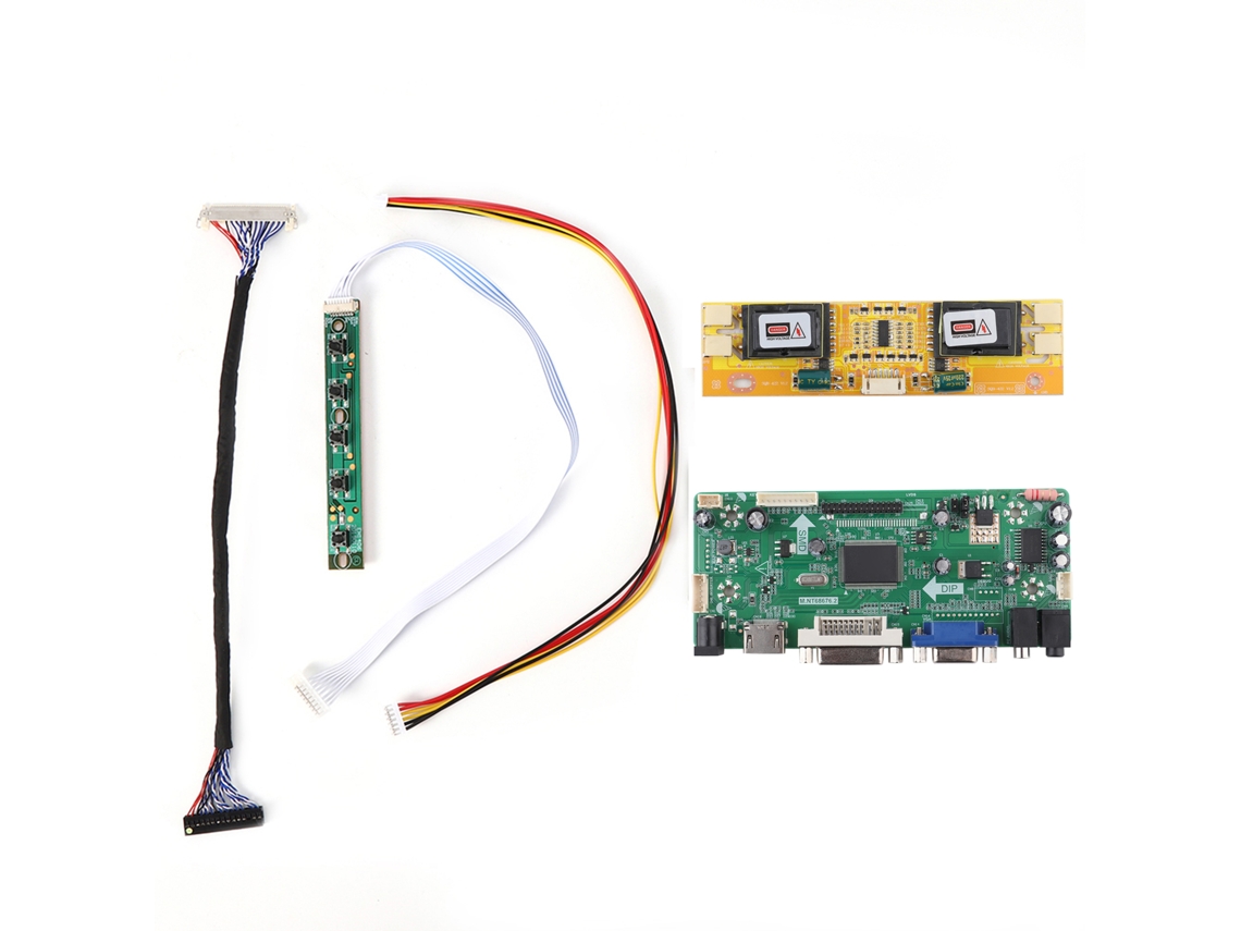 Placa Controladora Lcd Universal Con Vga Y Dvi Para Pantallas De 17/19 Pulgadas Hsd190men4 M170en06 1280x1024 4ccfl De 30 Pines.