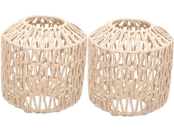 Juego De 2 Pantallas De Lámpara De Techo Tejidas De Estilo Chino Para Candelabros De Papel Creativos.