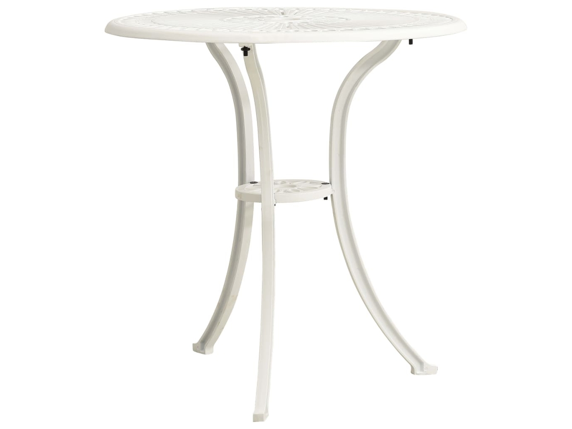 Maison Exclusive - Mesa De Jardín Aluminio Fundido Blanco 62x62x65 Cm