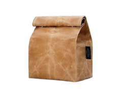 Bolsa de lona para almuerzo, impermeable, con dos cierres de velcro, aislamiento interior, reutilizable y ecológica (35,5 Chaberlu)
