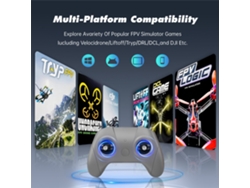 Modo 2controlador C8startrc C8 2.4ghz 8ch 100mw Controlador Radio Elrs Para Dji/simuladores Fpv Coche Rc Barco Helicóptero