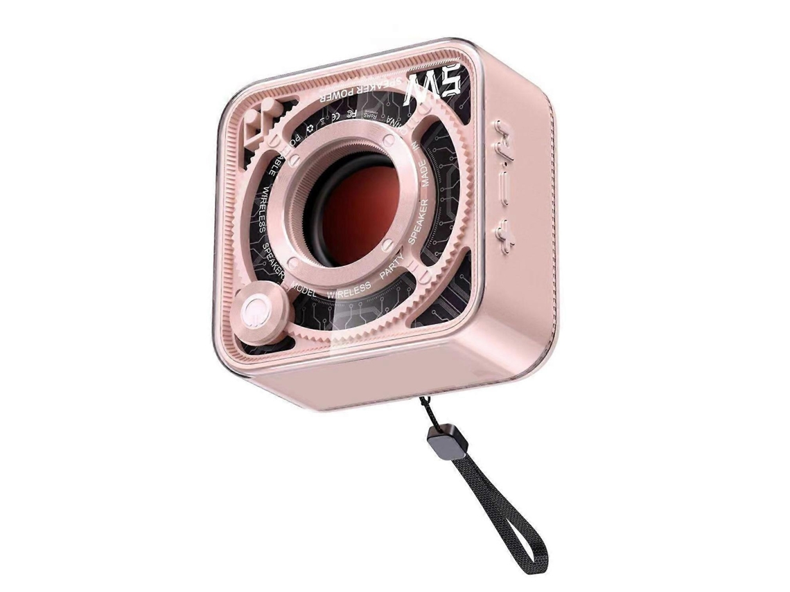 Altavoz Bluetooth inalámbrico portátil de 5 W, transparente, estilo armadura mecánica, pequeño, para Chennnls