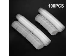 Vasos de plástico transparente para salsa picante con tapa, recipientes desechables para salsa. Mdug (100 unidades)