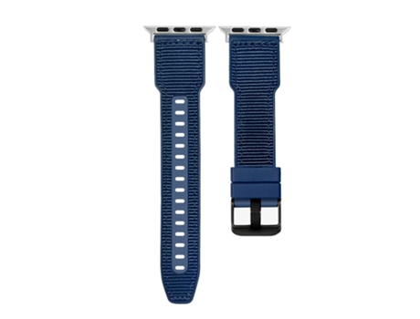 Correa de reloj inteligente para Apple Watch 6 de 44 mm con trenza híbrida de silicona (azul)