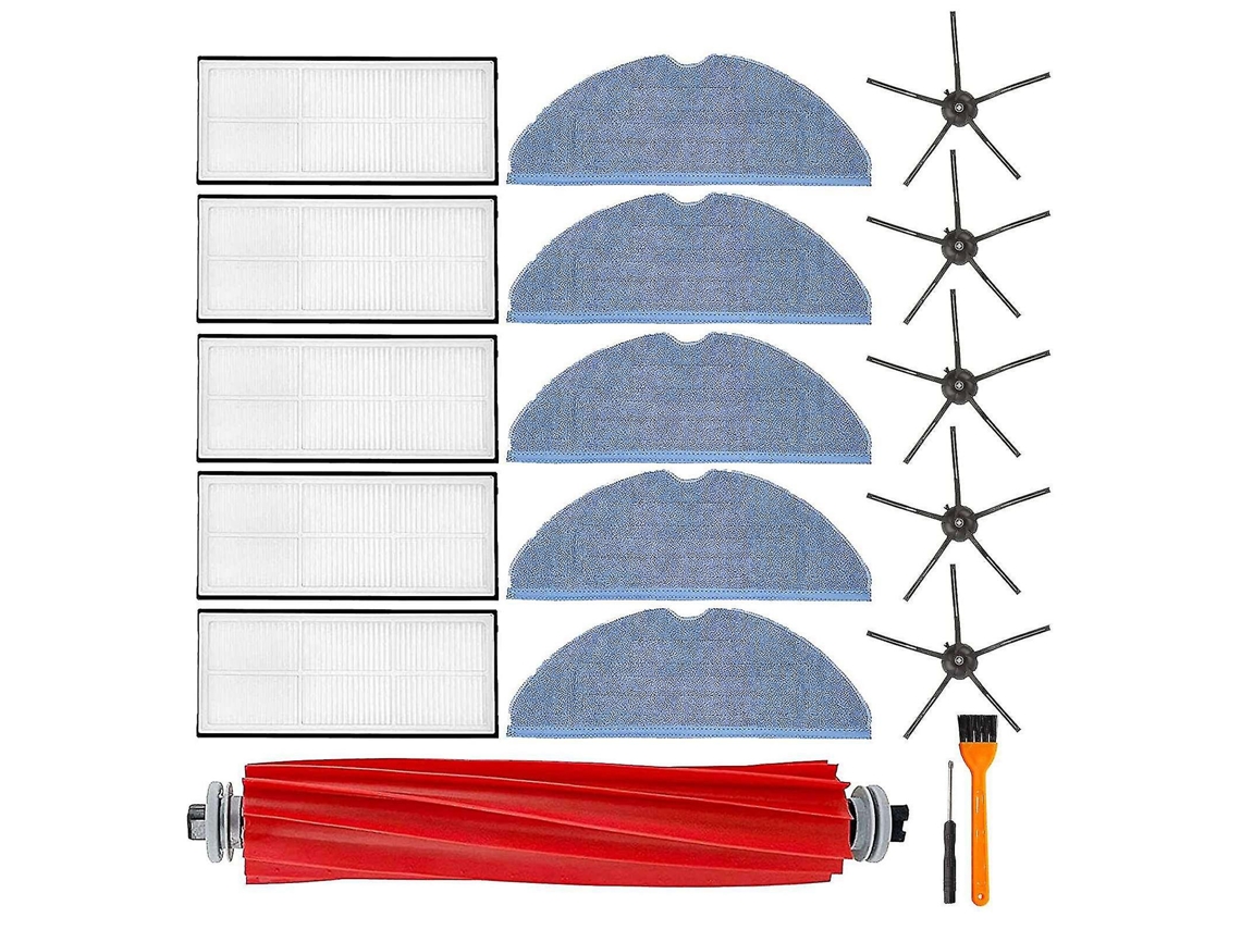 Kit de piezas de repuesto Cepillo principal Cepillo lateral Filtro HEPA Paño de fregona
