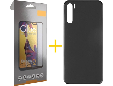 Kit Funda + Protector de Pantalla Oppo A91 SKYHE Full Liso (Negro)