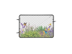 Puerta de jardín de 183 x 122 cm en acero galvanizado con revestimiento de PVC negro Tekmaquinas