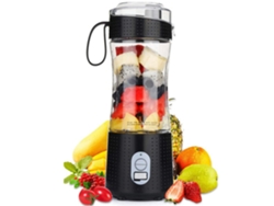 SIURN Licuadora portátil Taza de jugo multifuncional Bebida Directa Mini Taza de jugo 380 ml negro