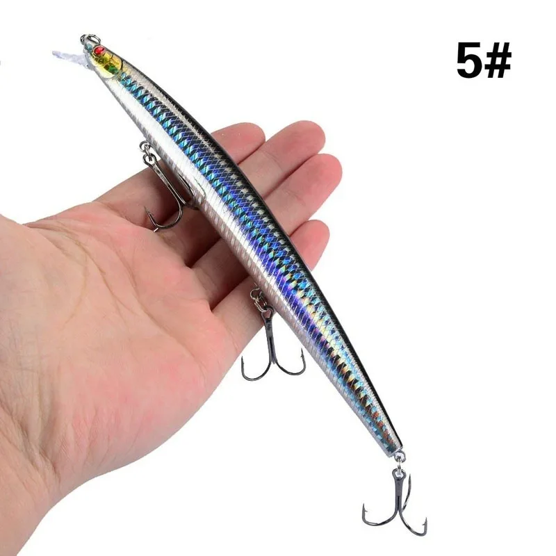 (Estilo 5) Señuelo con forma de pez, 18 cm, 24 g, con puntero láser.