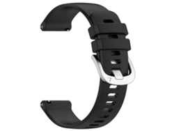 Pulseira Esportiva Ajustável De Silicone Para O Smartwatch Garmin Approach S50, 20 Mm, Preta.