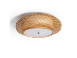 Lámpara de techo de bambú Sorolla Natural Ledkia