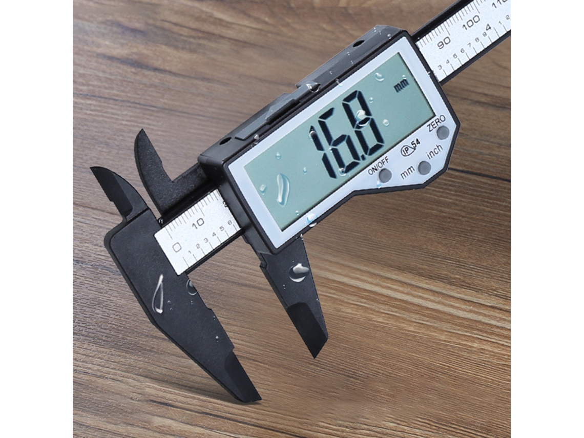 Calibrador Electrónico Digital De 0-150 Mm, Resistente Al Agua Ip54, Con Gran Pantalla De Plástico Para Medir Antigüedades.
