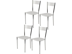 Conjunto de 4 Cadeiras T M C S Elegance M101BI (Branco - 87x42x44 cm - Aço)