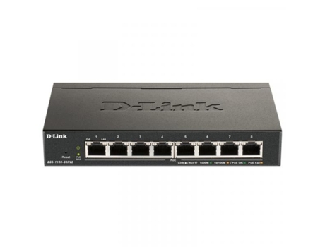 D-LINK DGS-1100-08PV2/E 8xGb PoE Switch (64W)