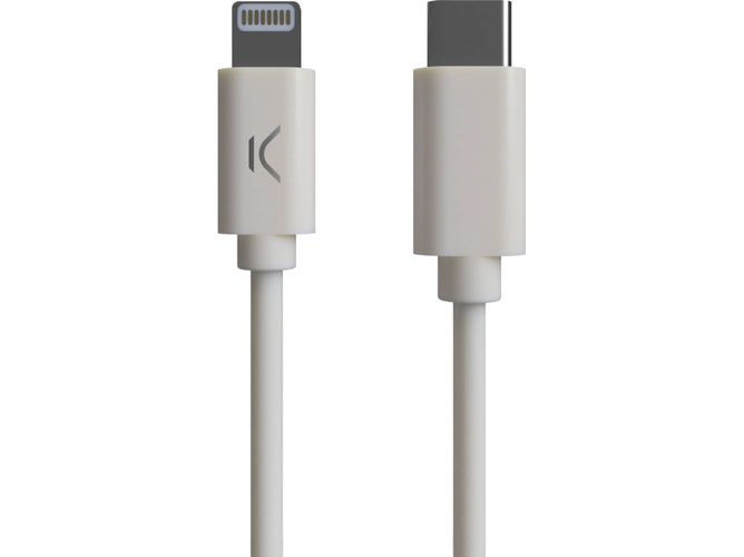 Cable KSIX B0914CUC01 (USB-C - Lightning - 1 m - Blanco)