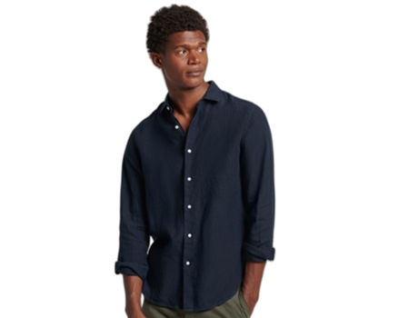 Camisa para Hombre SUPERDRY (XL - Azul)