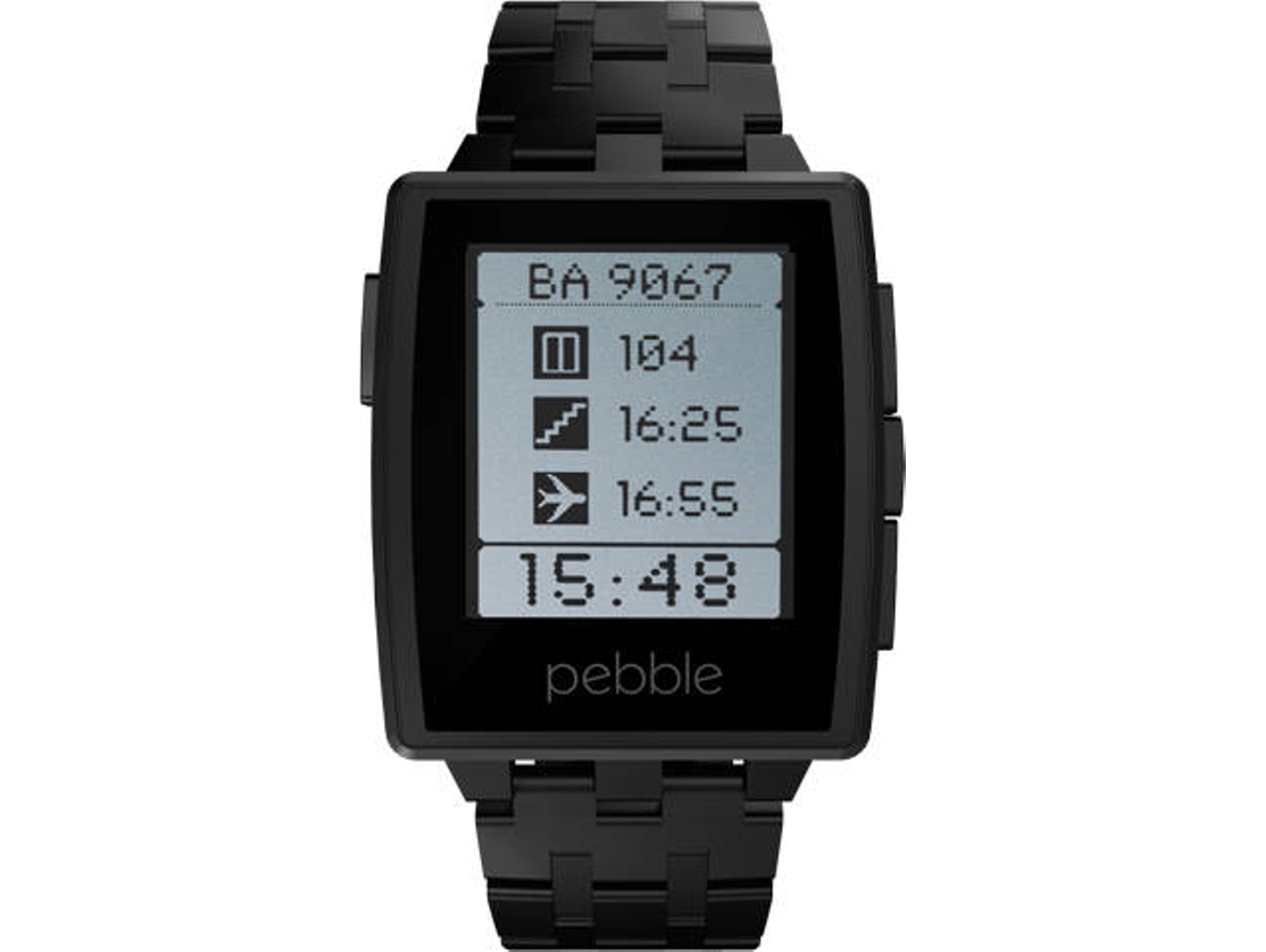 Smartwatch Pebble Steel 22mm bluetooth arm cortexm3 pantalla 1.26 color plateado