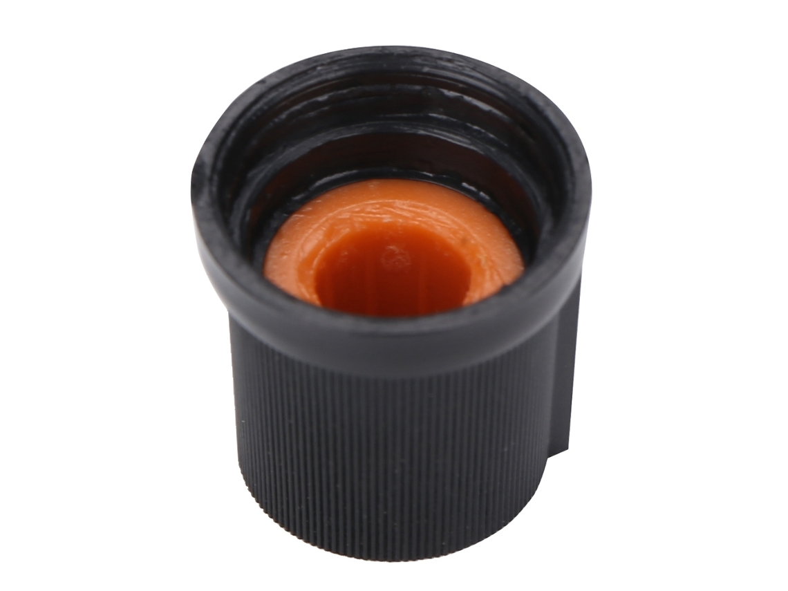 2026as-50 Piezas de grifo Pomodoro giratorio 15*17mm Ø6mm para potenciómetro Wh148 (naranja)