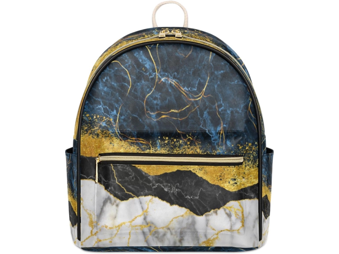 Mochila Tropicallife Piel Estampado Mármol Para Niñas Mujeres Niños Mochila Escolar Bolso Hombro Informal V