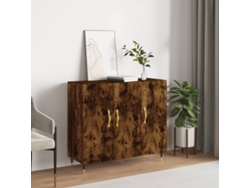 Aparador De Madera De Ingeniería Roble Ahumado 90x34x80 Cm