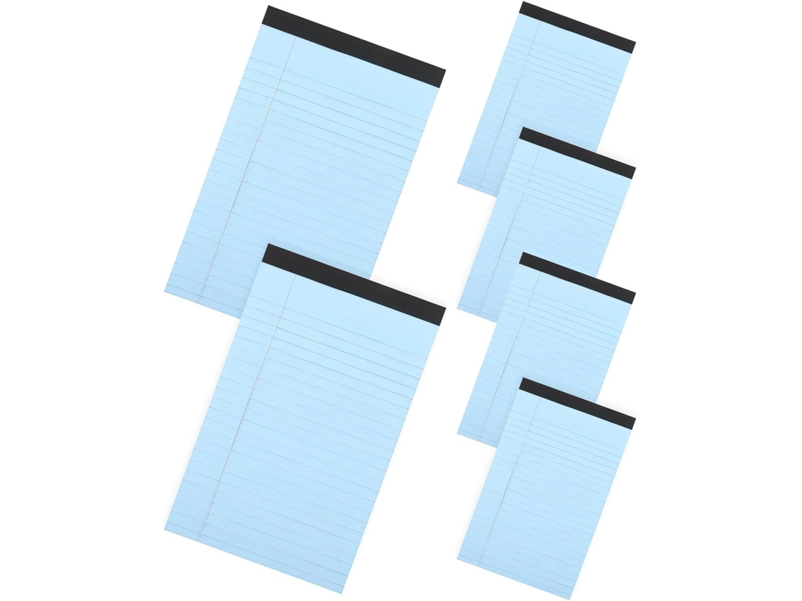 Paquete De 6 Blocs De Notas Rayados, Blocs De Notas Portátiles Con Recortes, Prácticos Cuadernos De Bolsillo.