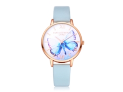 Reloj De Pulsera De Cuarzo Para Mujer Gaiety, Elegante Diseño De Ojos, Correa De Pu Marrón.