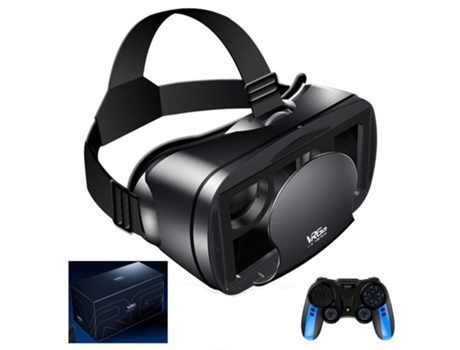 Gafas de Realidad Virtual SLOWMOOSE 3D Realidad Virtual Casco de 7 Pulgadas y Auricular de Oido