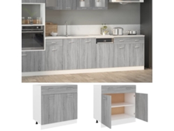 Mueble bajo de cocina Lyon gris con cajones HARLANV1
