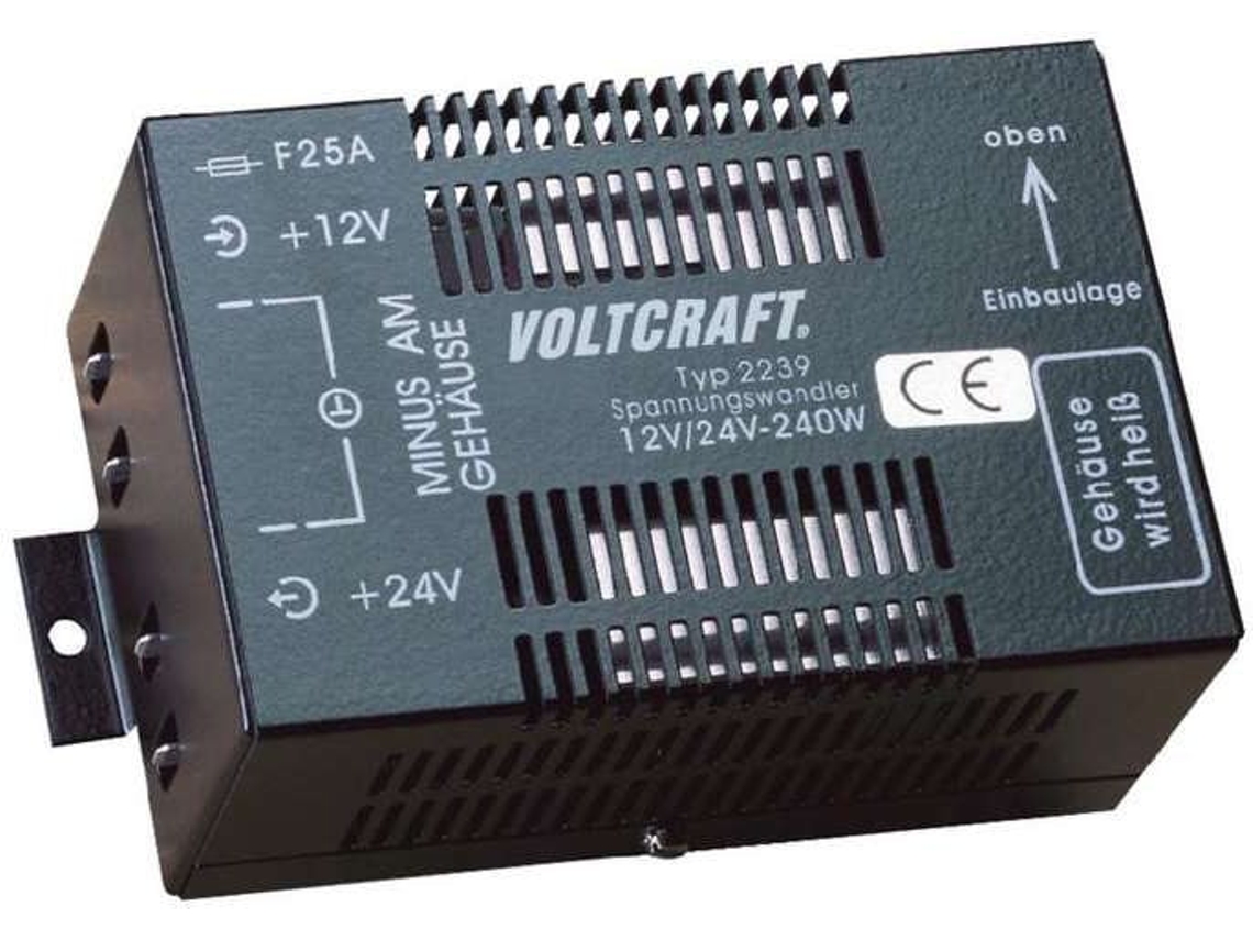12/10 Gleichspannungswandler, DC DC Wandler Getaktet 24 V/DC/10 A 240 W Voltcraft (2239)