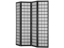Conjunto de biombos japoneses de madera con 4 paneles plegables Tekmaquinas