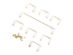 Estabilizador de teclado mecánico Baoj-2026 con cable dorado, accesorio de teclas transparentes para DIY 6.25u 2u 104/108