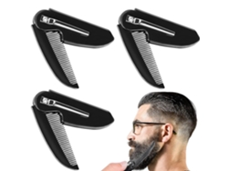 Paquete de 3 peines plegables para barba y bigote, peine pequeño de bolsillo para cabello liso masculino, cuidado capilar. Tienda Jinyubo