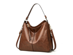Bolso Bandolera Portátil De Piel Sintética Para Mujer, Moderno Y Práctico Para El Trabajo, Las Compras Y Los Viajes - Color Café