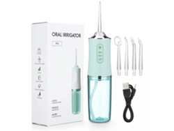 DIGITALLAB Irrigador Bucal Limpiador Dental Portátil 4 Puntas de Chorro