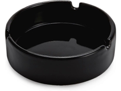 Cenicero unisex de cerámica negra mate, para uso interior y exterior, para decoración del hogar y la oficina.