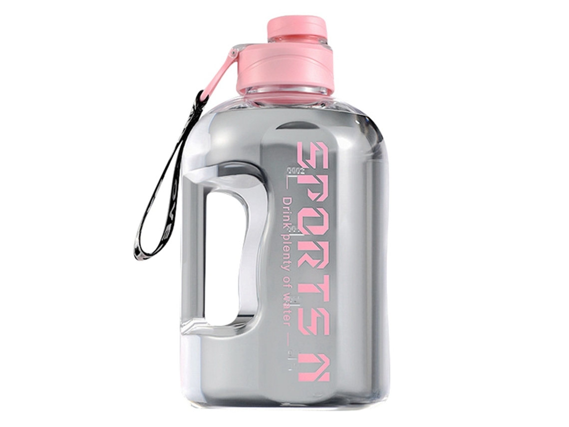 Botella de agua deportiva, botella de agua portátil de gran capacidad para hombre. MDUG (rosa, 2,7 L)