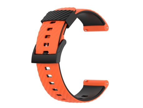 Correa de Silicona color dual para Suunto Spartan Sport/Spartan Sport Wrist HR/9/9 Baro/7/D5 - naranja/negro