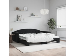 Sofá Cama Nido Terciopelo Negro 100x200 Cm