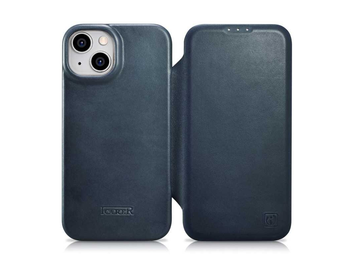 Funda Stand Cover Card Wallet With para iPhone 14 Pro Max GENERIC Piel Azul